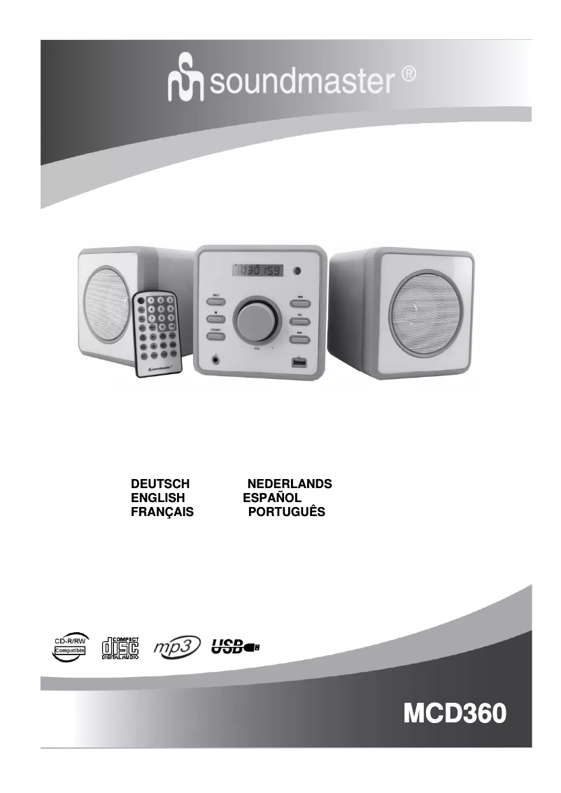 Image de la première page du manuel de l'appareil MCD360