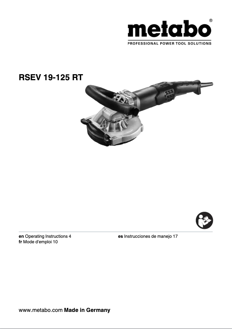 Page 1 de la notice Manuel utilisateur Metabo RSEV 19-125 RT