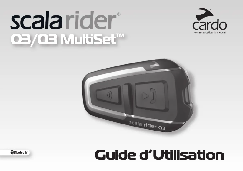 Page 1 de la notice Guide d'installation Cardo Scala Rider Q3