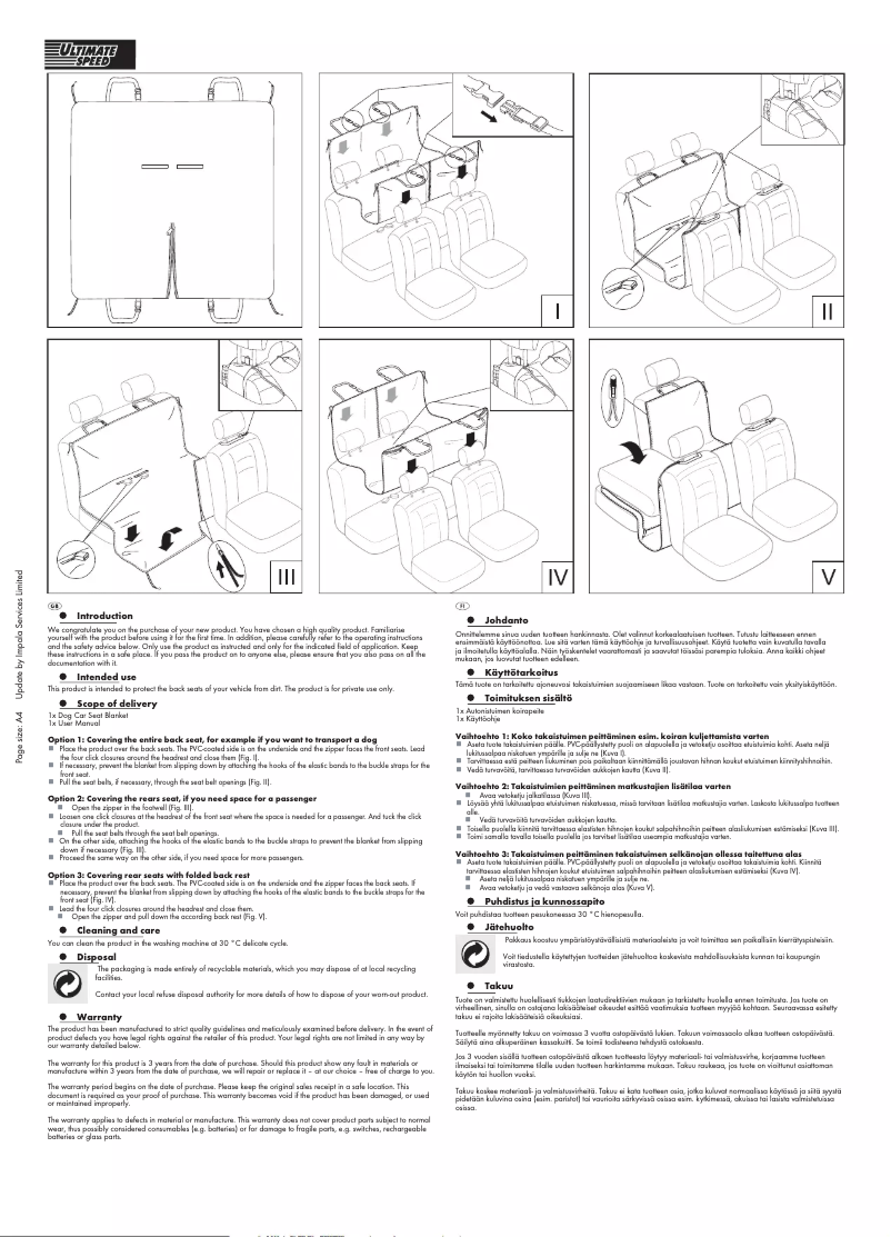 Page 1 de la notice Manuel utilisateur Ultimate Speed HG02915A