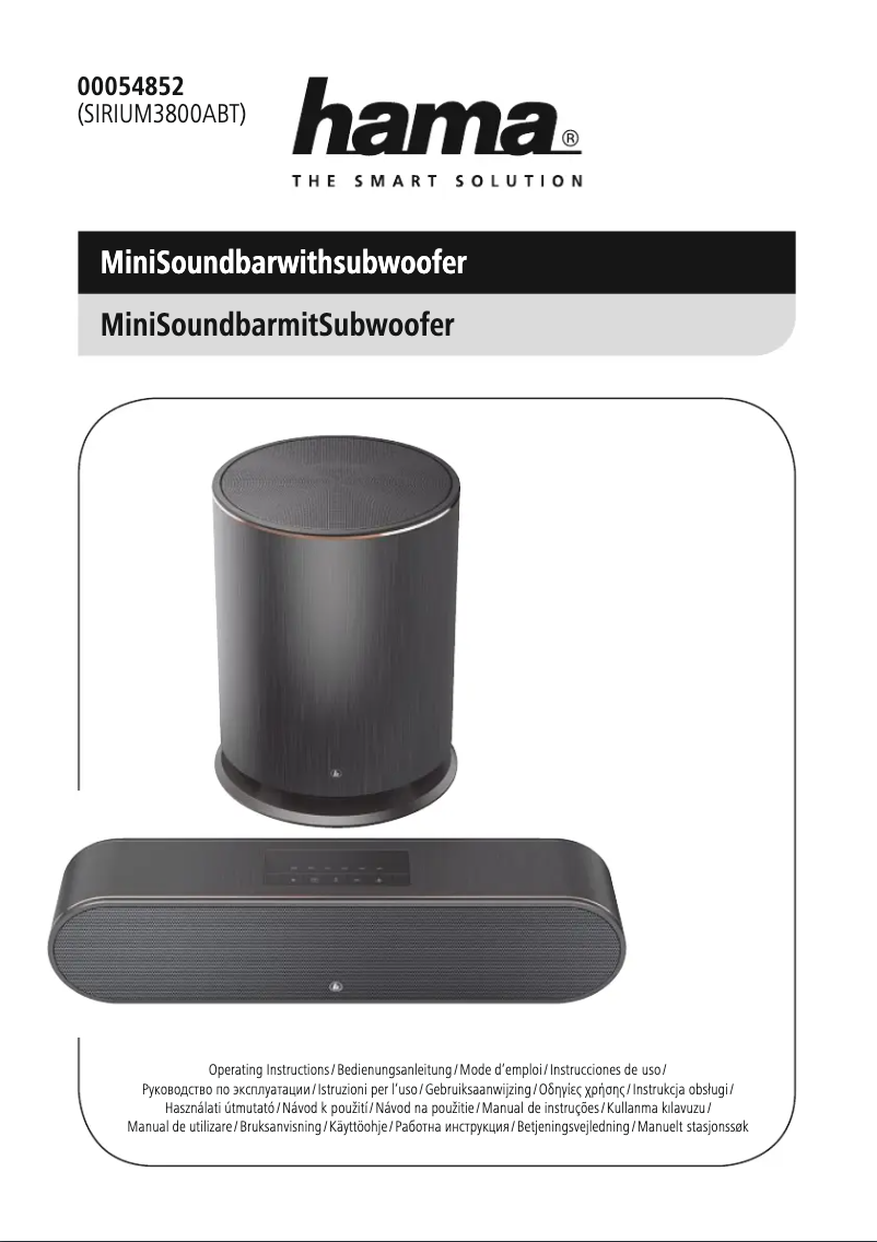 Page 1 de la notice Manuel utilisateur Hama SIRIUM3800ABT