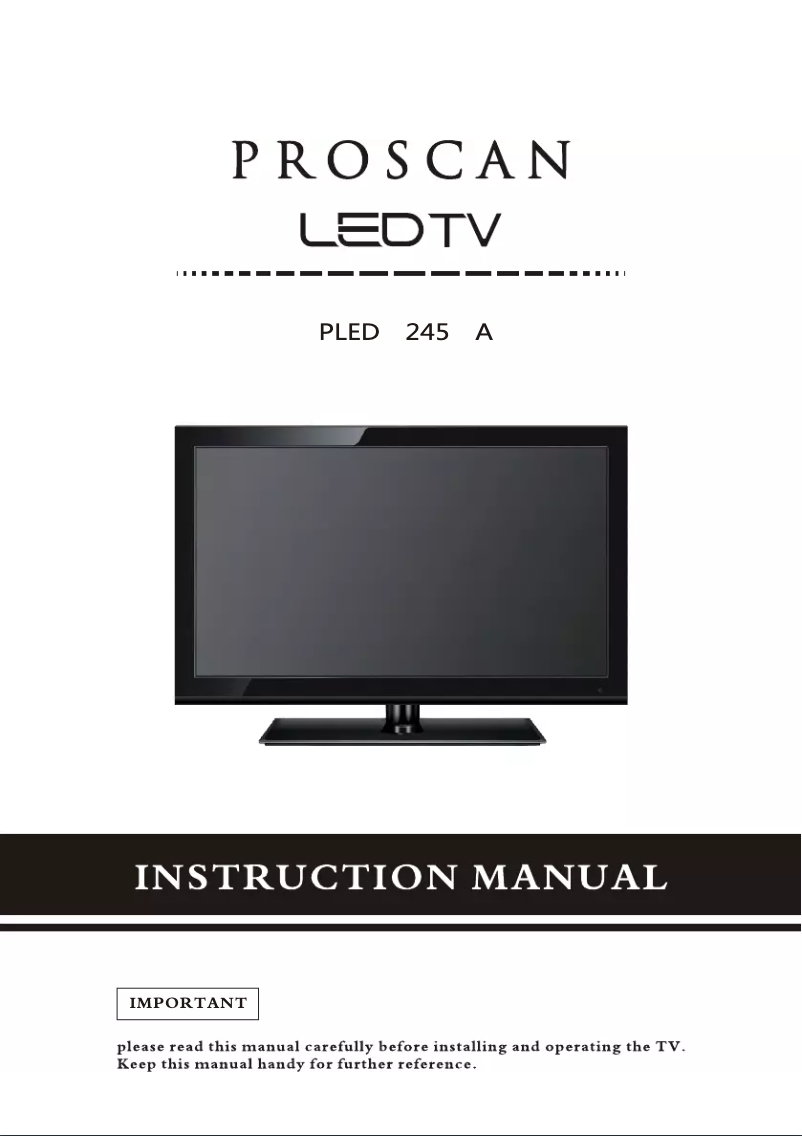 Page 1 de la notice Manuel utilisateur Curtis Proscan PLEDV2452A