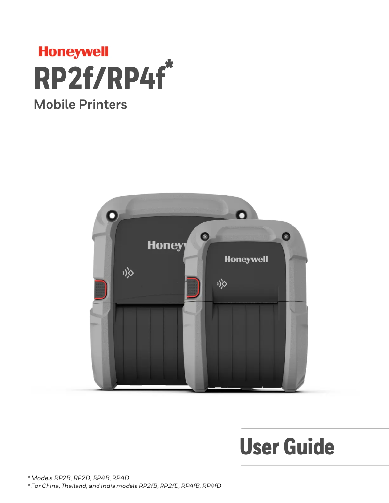 Page 1 de la notice Manuel utilisateur Honeywell RP4f