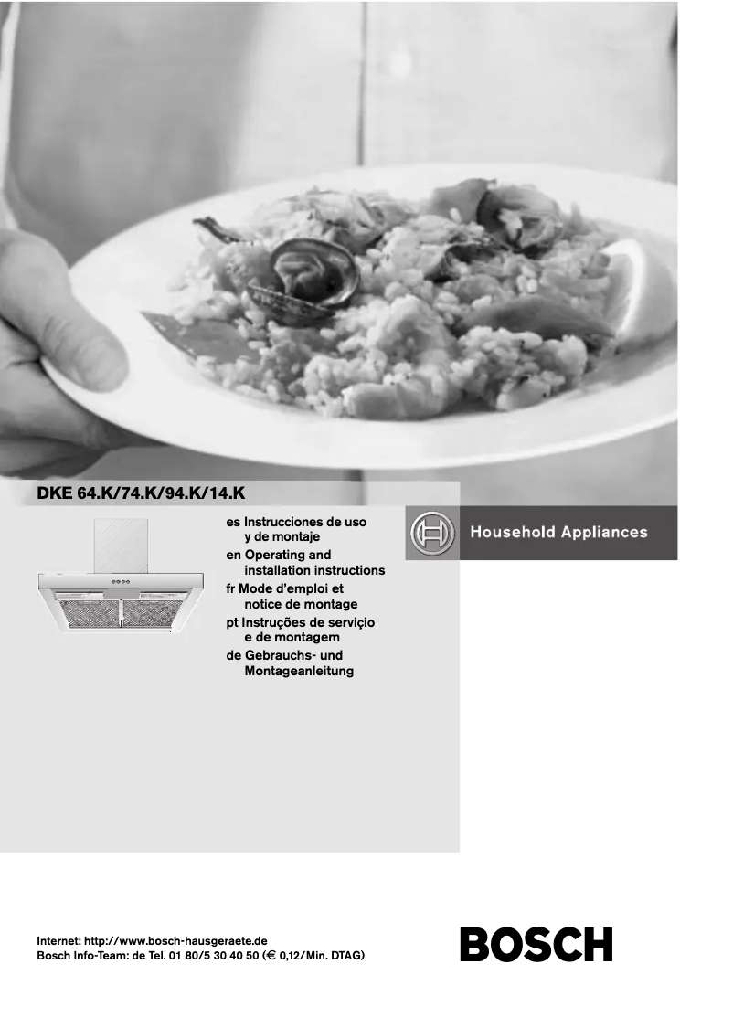 Page 1 de la notice Manuel utilisateur Bosch DKE642K