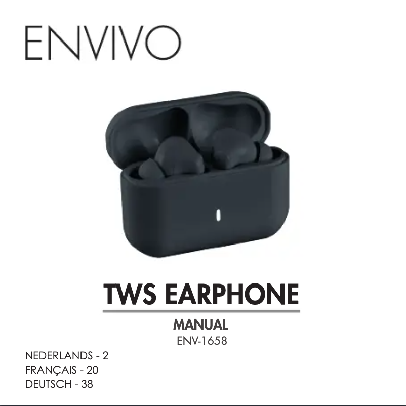Page n°1 - Manuel utilisateur Envivo ENV-1658