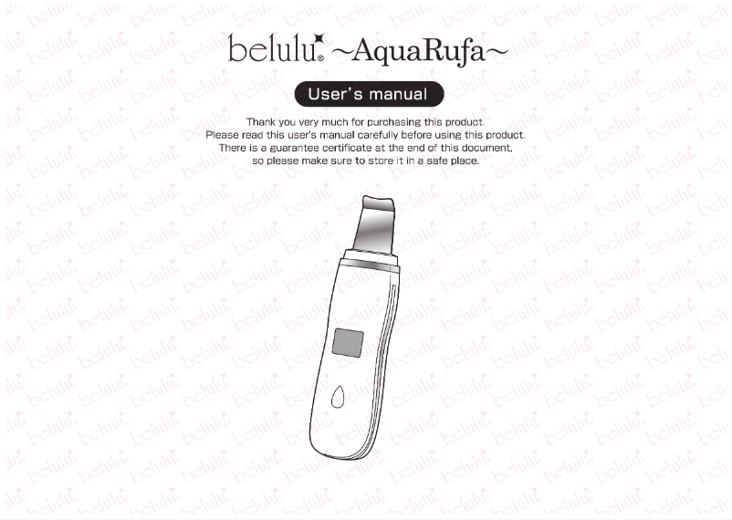 Page 1 de la notice Manuel utilisateur Belulu AquaRufa