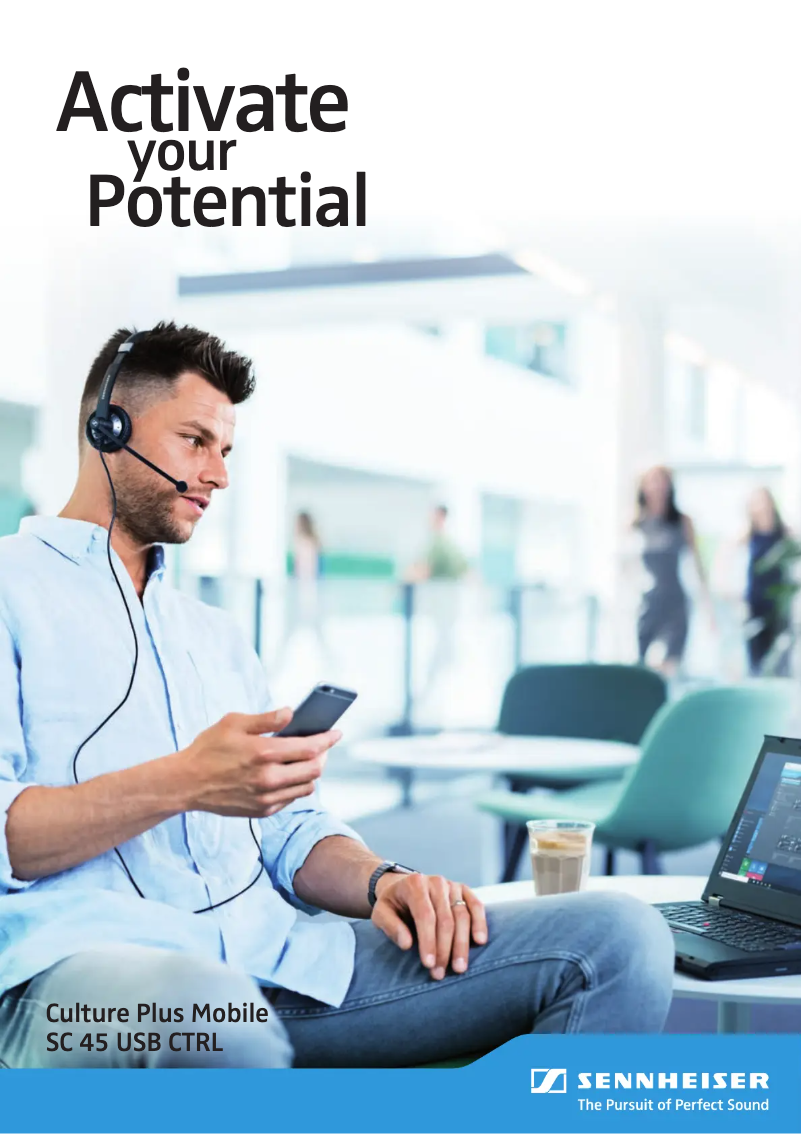 Page 1 de la notice Fiche technique Sennheiser SC 45 USB CTRL