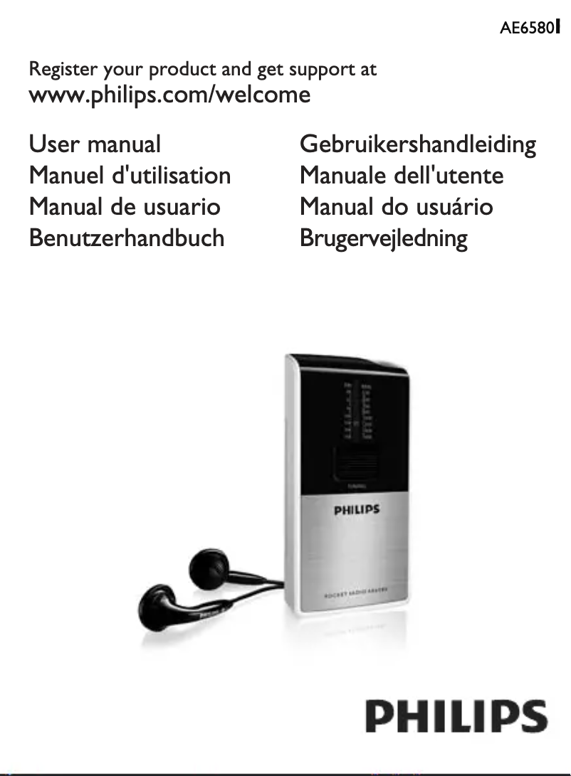 Page 1 de la notice Manuel utilisateur Philips AE6580