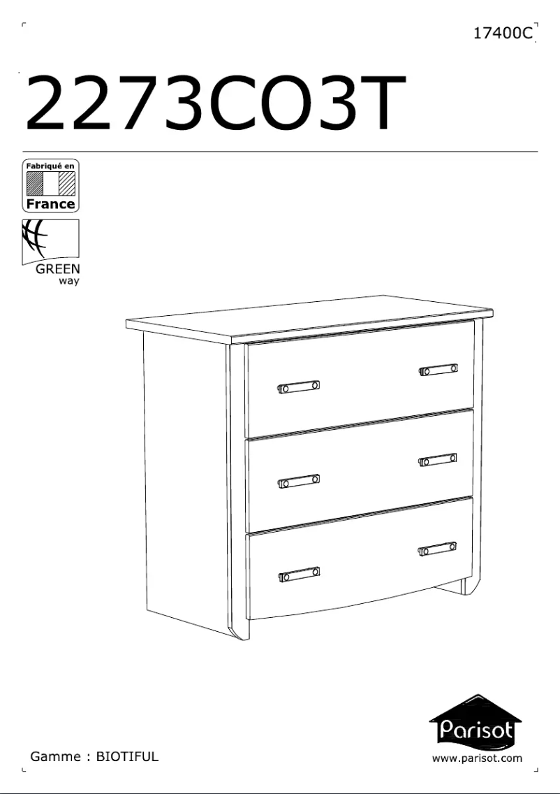 Page n°1 - Manuel utilisateur Parisot Biotiful 2273CO3T