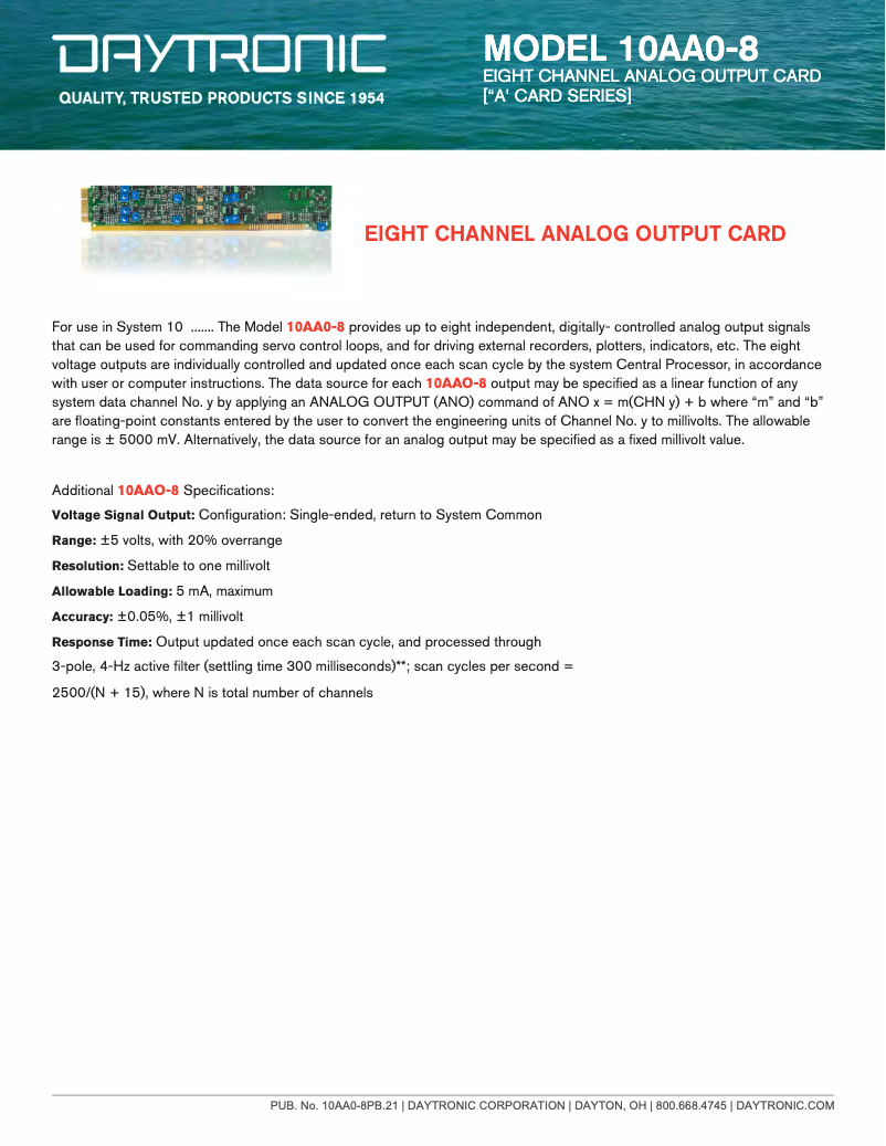 Image de la première page du manuel de l'appareil 10AAO-8