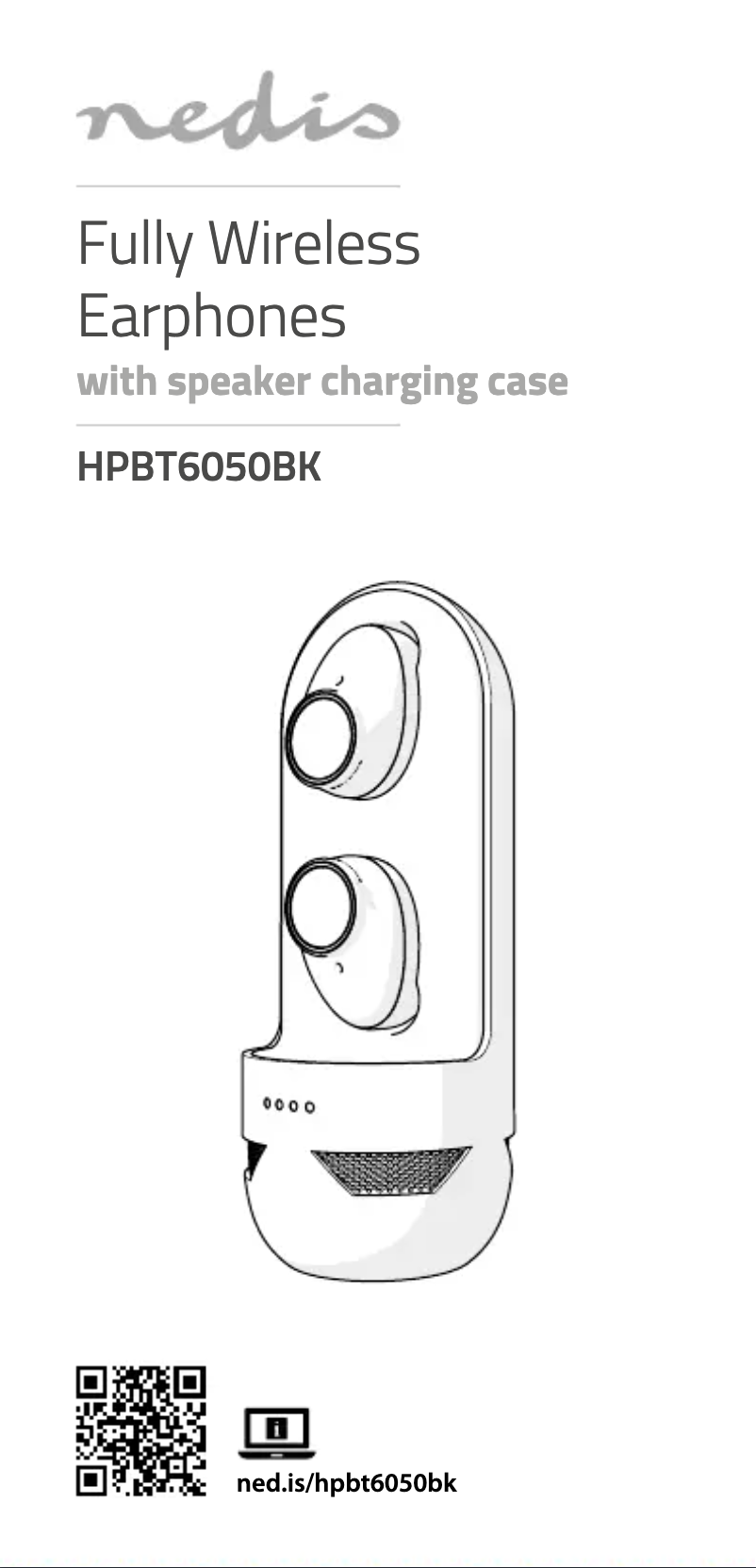 Page 1 de la notice Manuel utilisateur Nedis HPBT6050BK