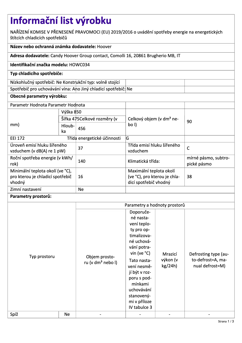 Image de la première page du manuel de l'appareil HOWC034