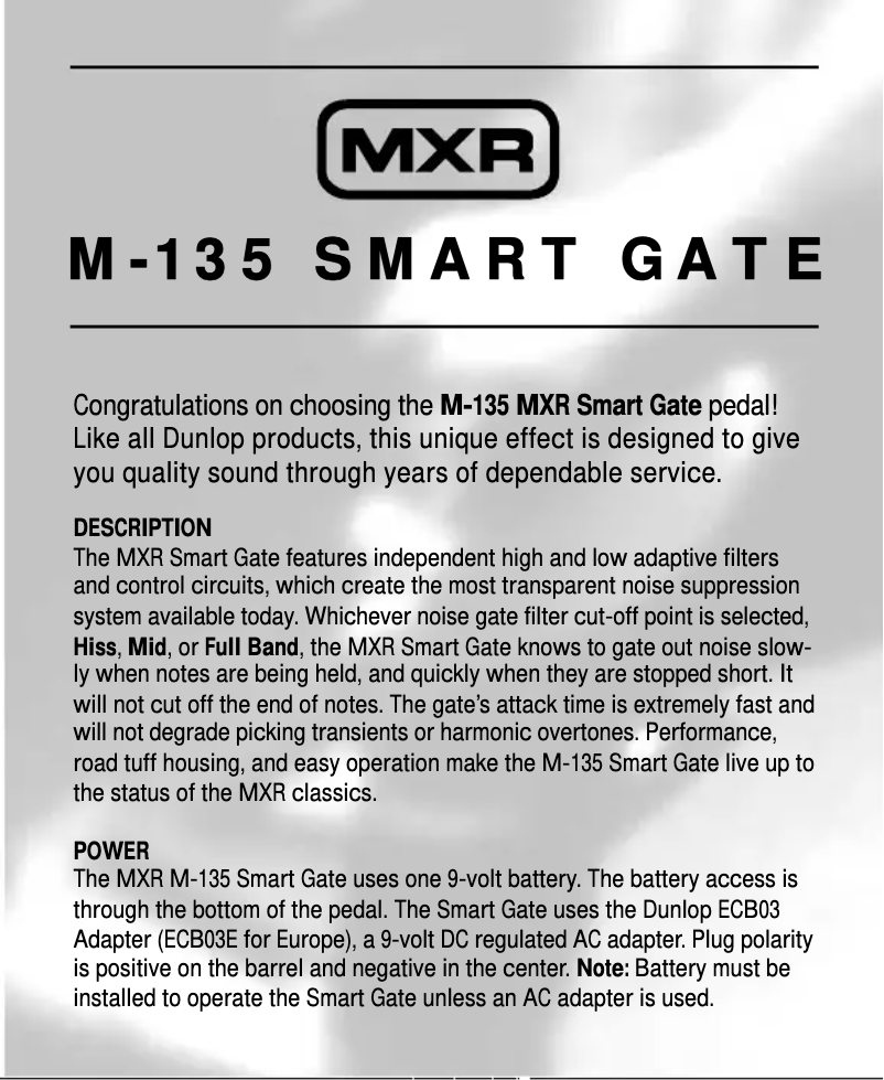 Página 1 del manual Manual de usuario MXR Smart Gate M-135
