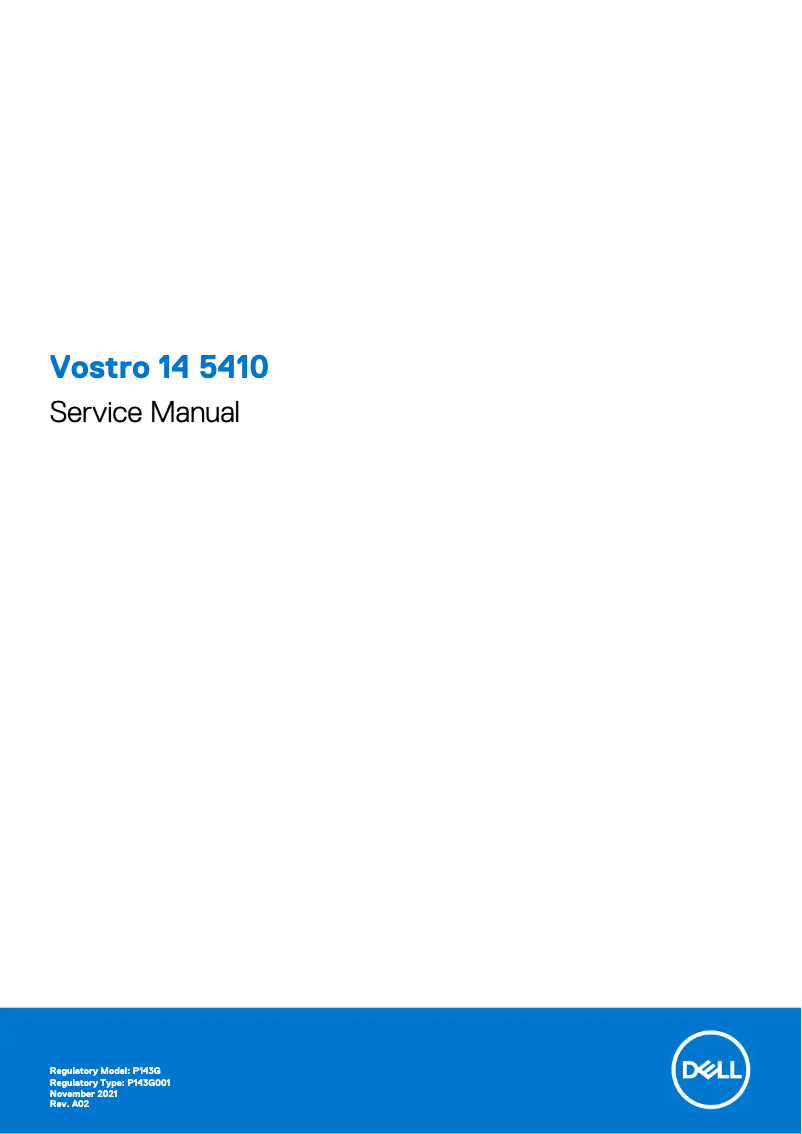 Page n°1 - Manuel utilisateur Dell Vostro 14 5410