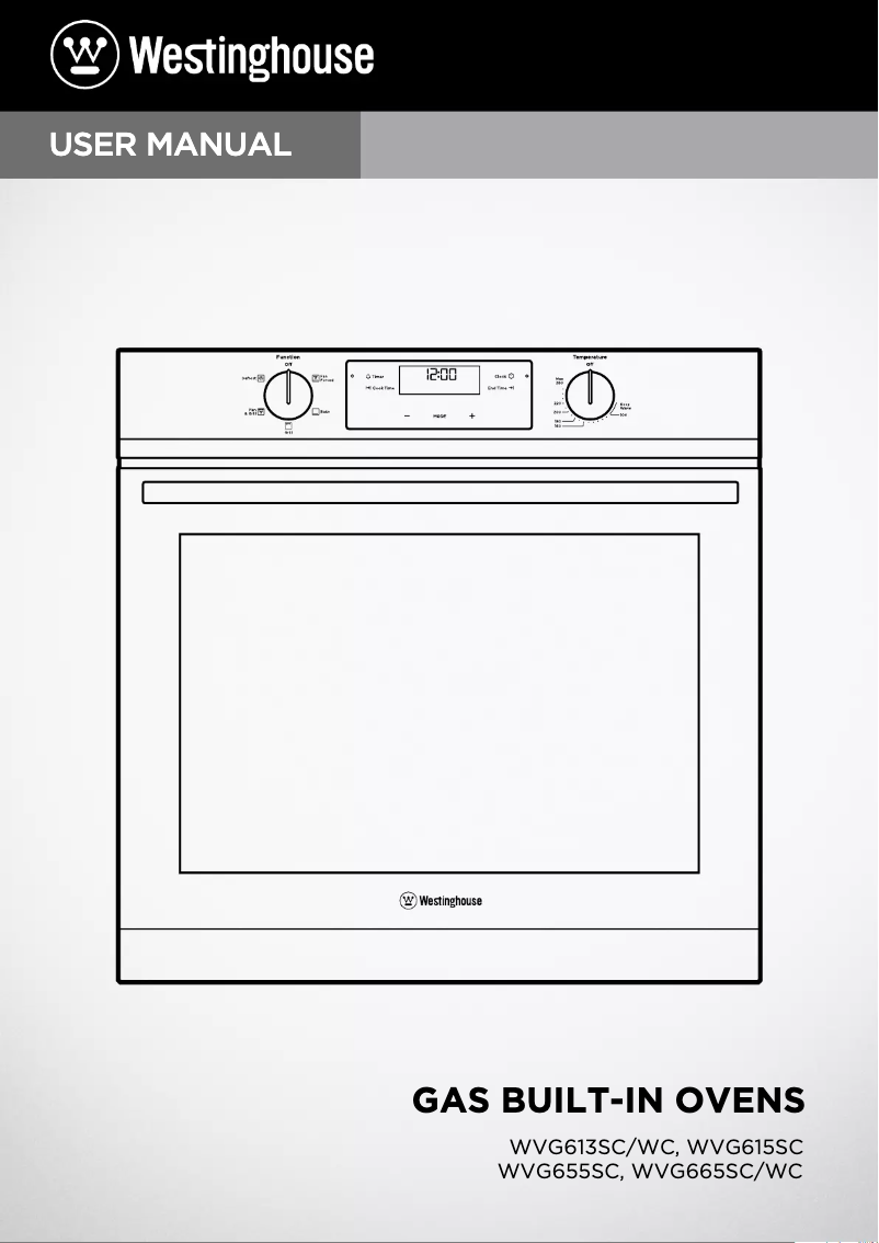 Page 1 de la notice Manuel utilisateur Westinghouse WVG613SC