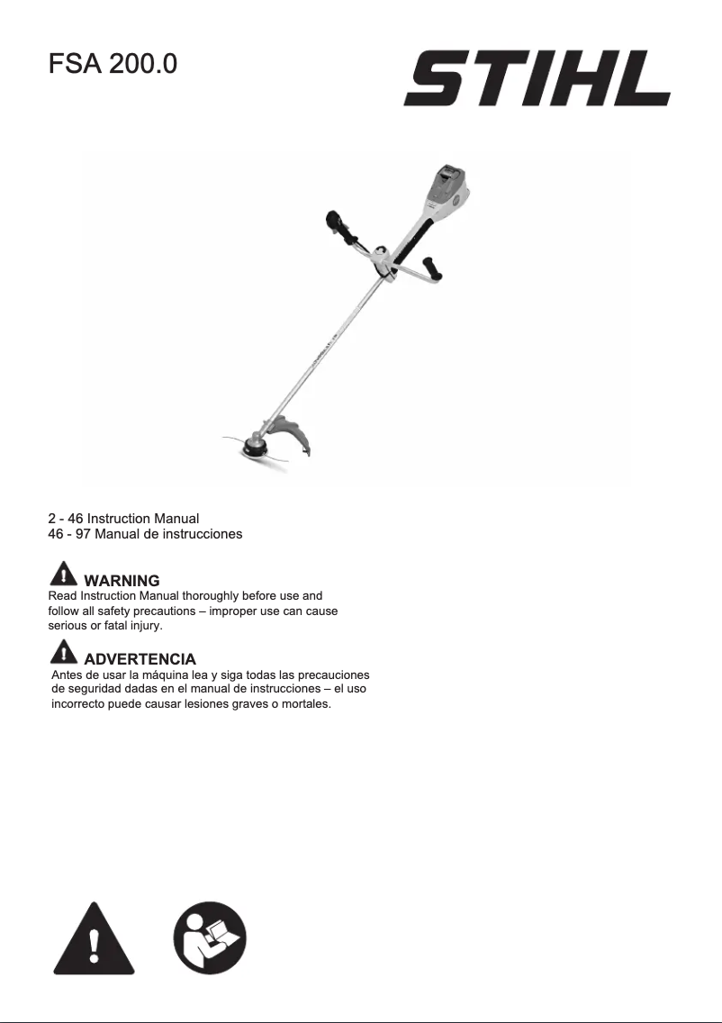 Page 1 de la notice Manuel utilisateur Stihl FSA 200