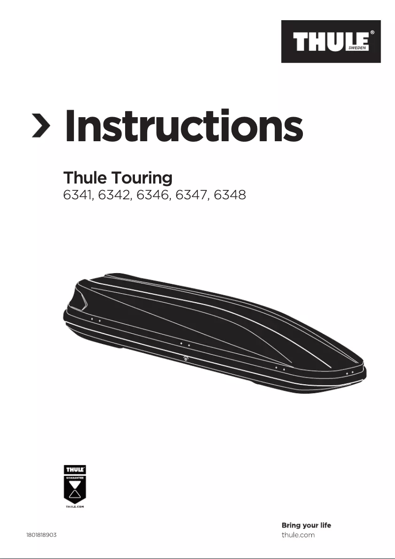 Page 1 de la notice Manuel utilisateur Thule Touring S