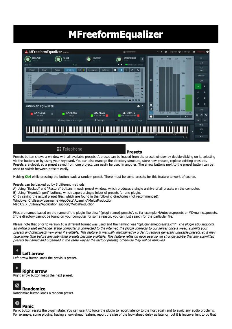 Image de la première page du manuel de l'appareil MFreeformEqualizer