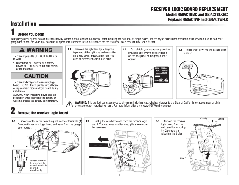 Image de la première page du manuel de l'appareil 050ACTBMC