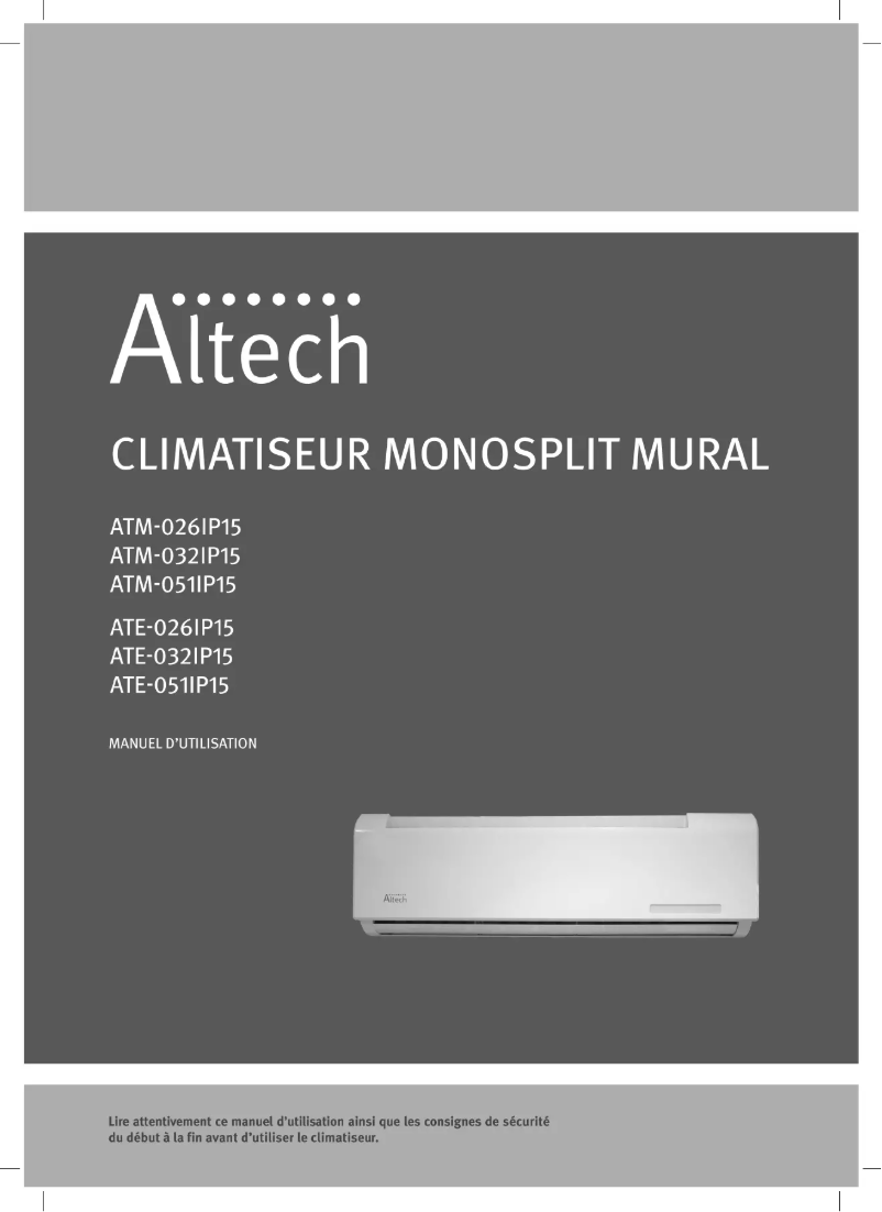 Página 1 del manual Manual de usuario Altech ATM-051IP15