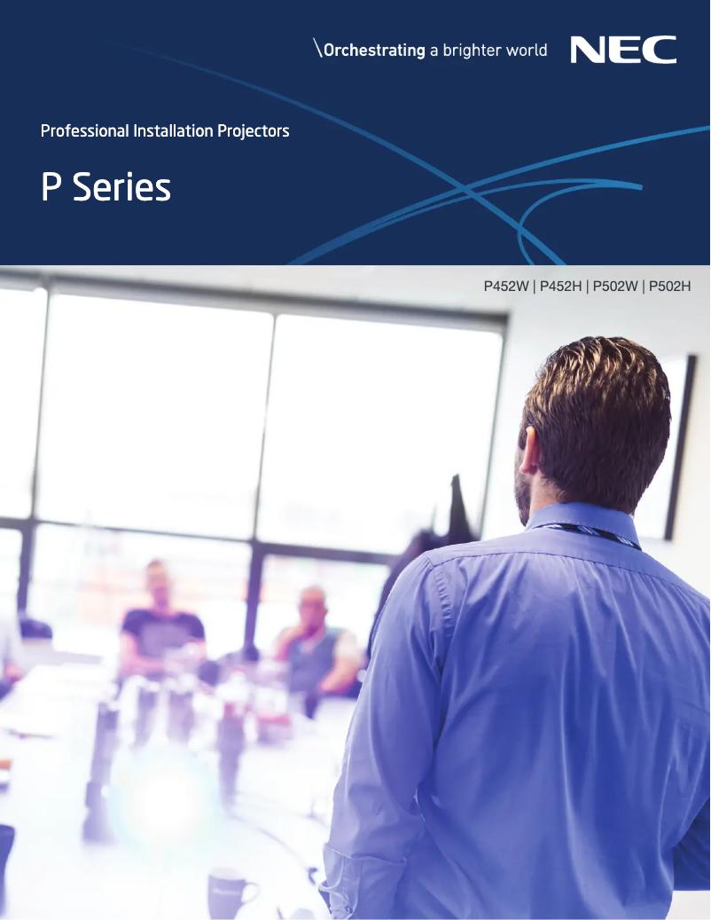 Page 1 de la notice Fiche technique NEC NP-P452W