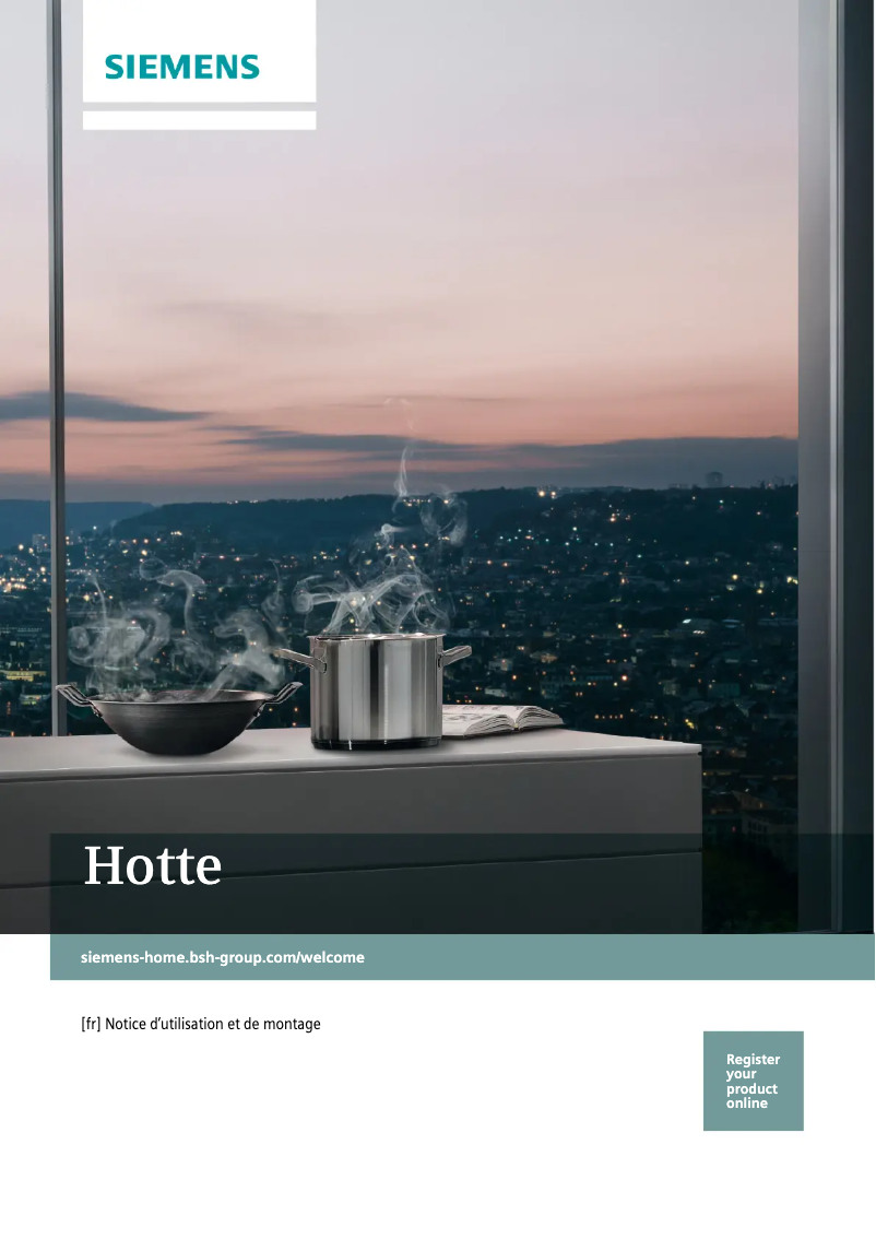 Page 1 de la notice Guide d'installation Siemens iQ500 LF98BIR55