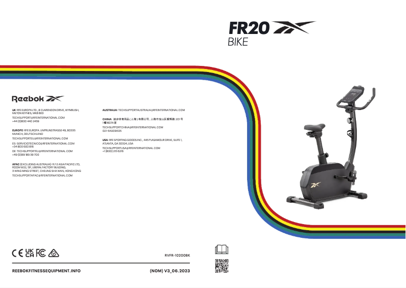 Página 1 del manual Manual de usuario Reebok FR20