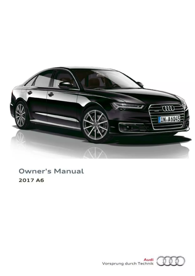 Page 1 de la notice Manuel utilisateur Audi A6 (2017)
