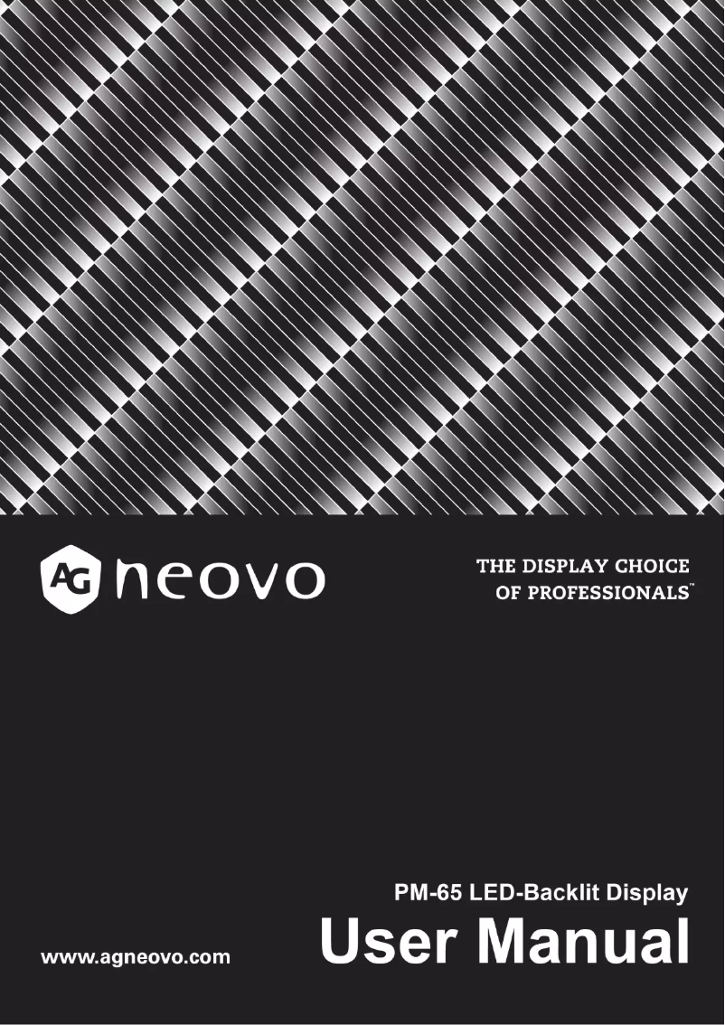 Page 1 de la notice Manuel utilisateur AG Neovo PM-65