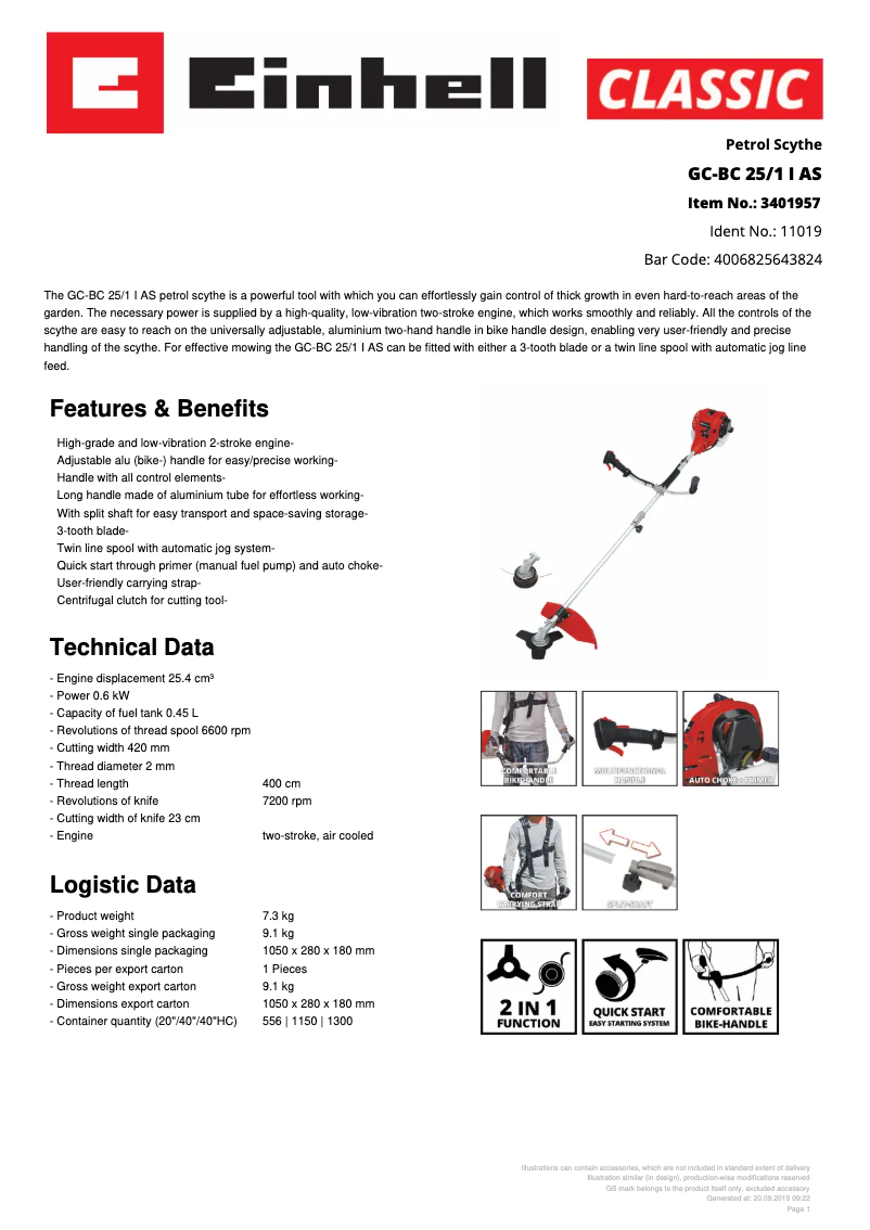 Image de la première page du manuel de l'appareil GC-BC 25/1 I AS