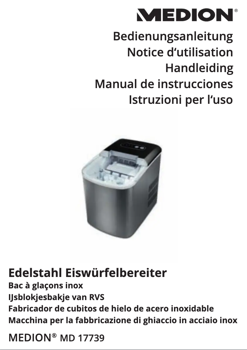 Page n°1 - Manuel utilisateur Medion MD 17739