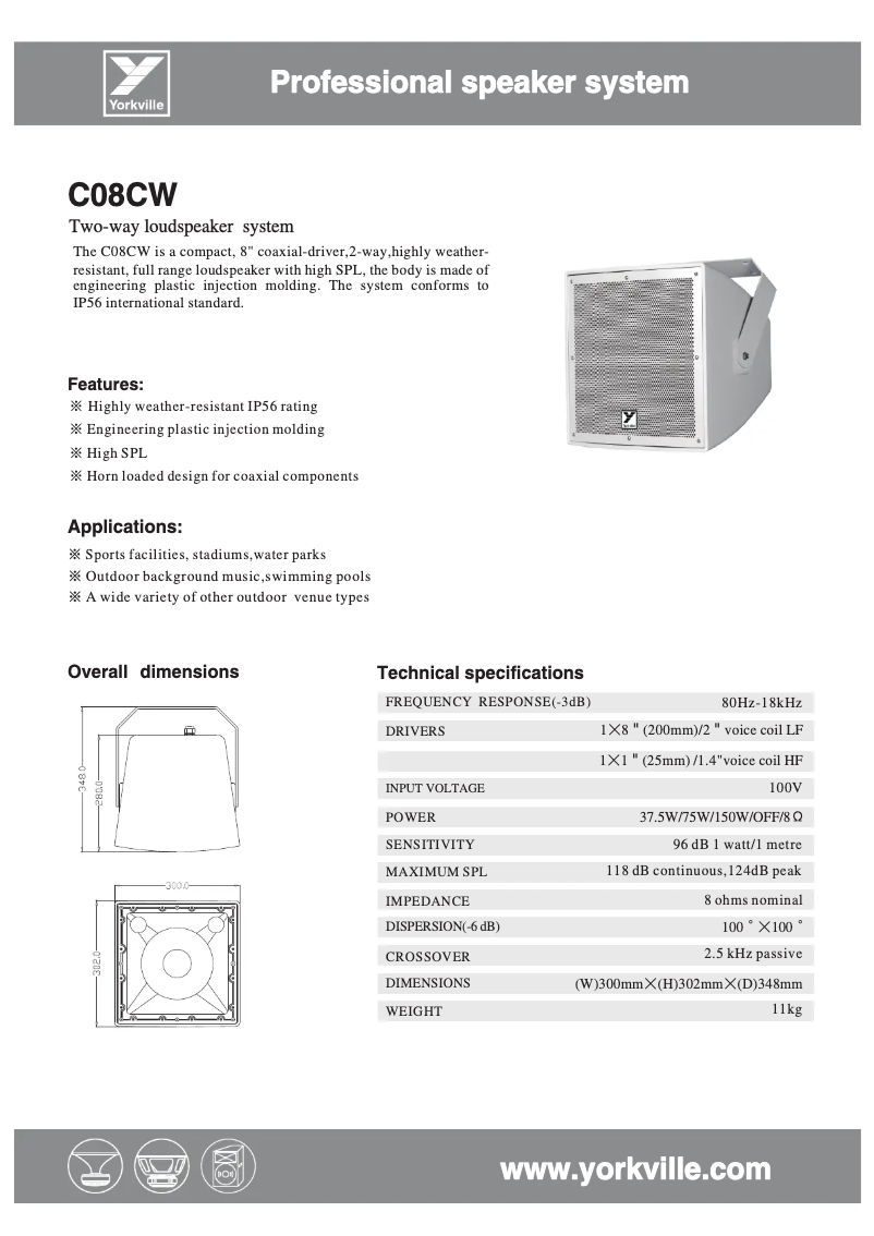 Page n°1 - Manuel utilisateur Yorkville C08CW