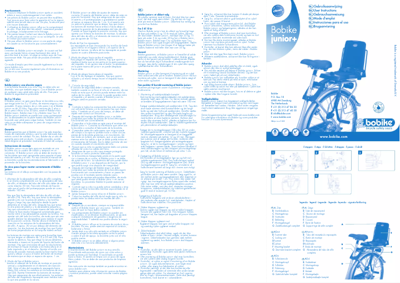 Page 1 de la notice Manuel utilisateur Bobike Junior