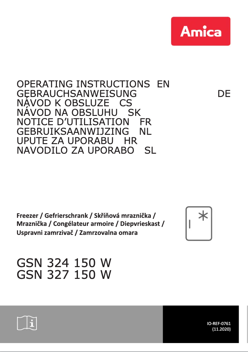 Page 1 de la notice Manuel utilisateur Amica GSN 324 010 E