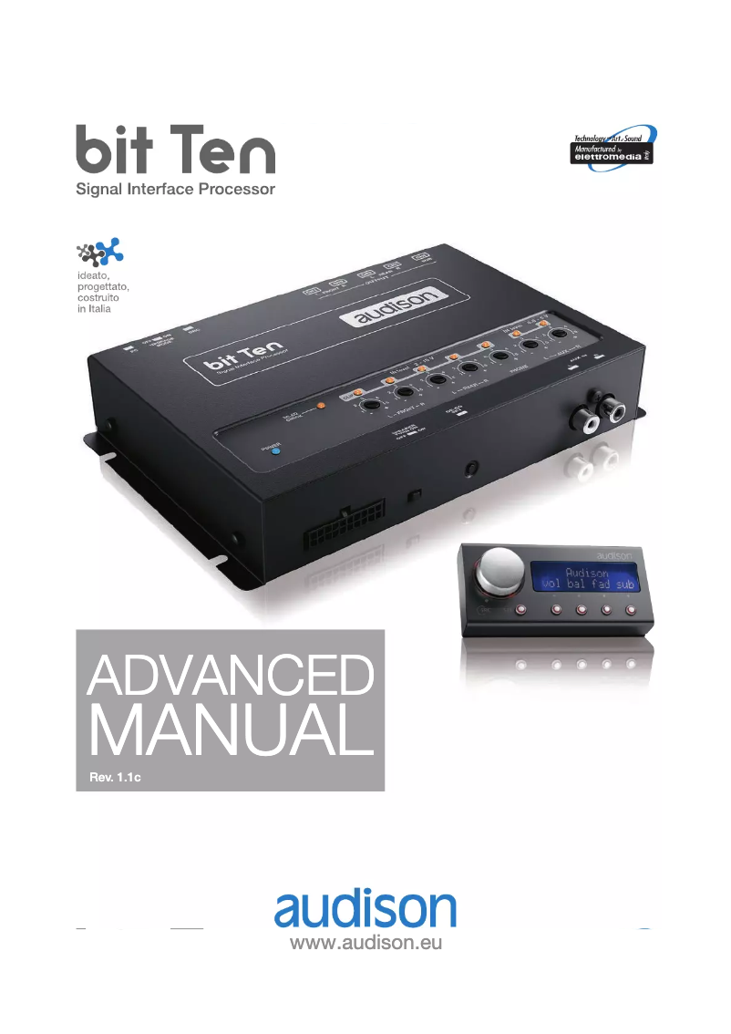 Page 1 de la notice Fiche technique Audison bit Ten