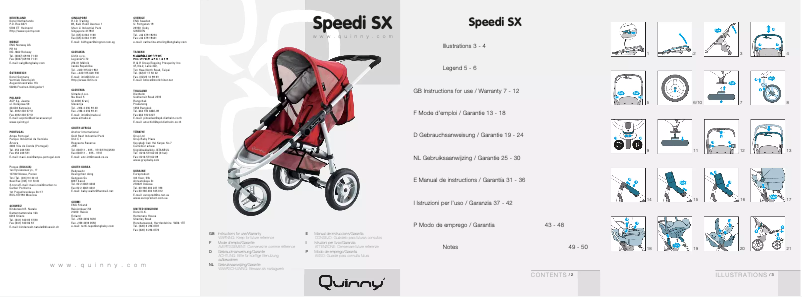 Page 1 de la notice Manuel utilisateur Quinny Speedi SX