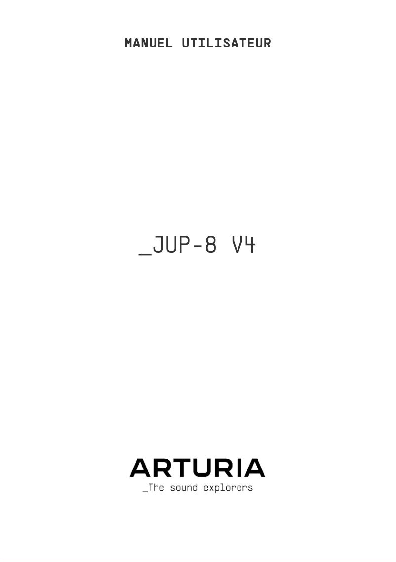 Page 1 de la notice Manuel utilisateur Arturia Jupiter-8 V