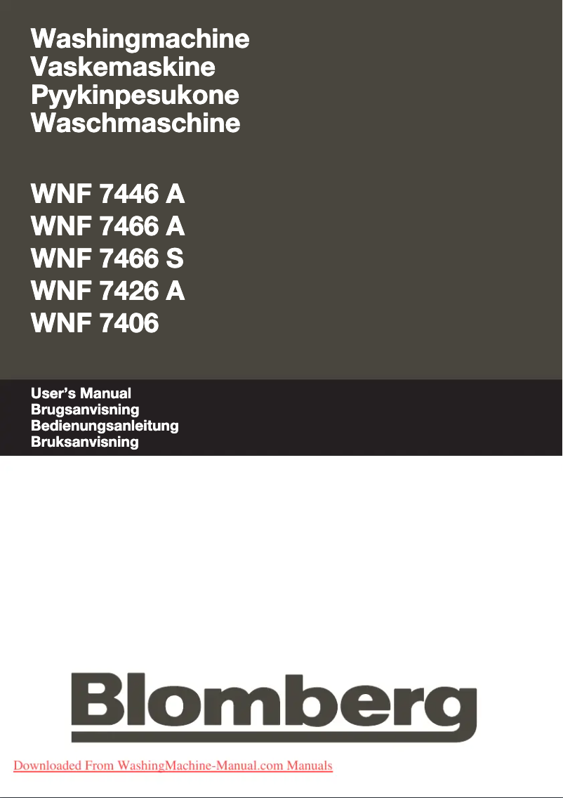 Image de la première page du manuel de l'appareil WNF 7466 S