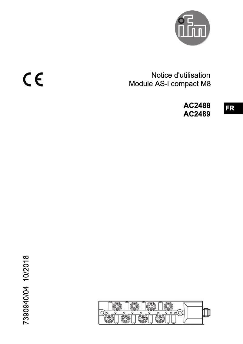 Page 1 de la notice Manuel utilisateur IFM AC2488