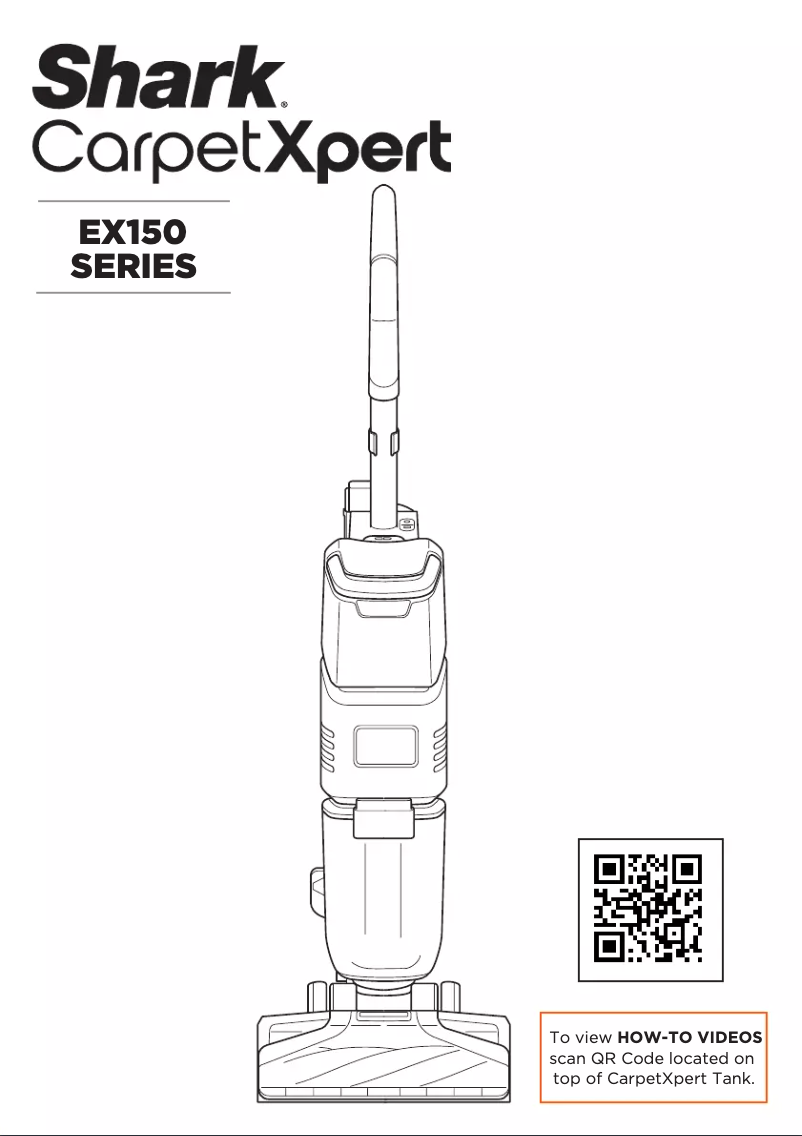 Page 1 de la notice Manuel utilisateur Shark CarpetXpert EX150UK