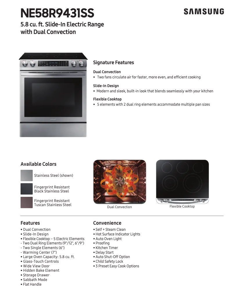 Page n°1 - Manuel utilisateur Samsung NE58R9431SG