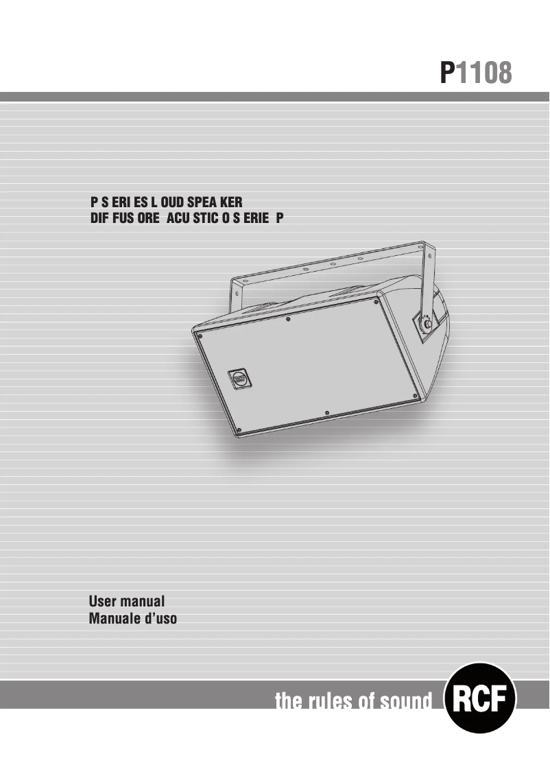 Page 1 de la notice Manuel utilisateur RCF P 1108T