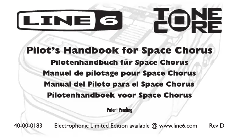 Page n°1 - Manuel utilisateur Line 6 Space Chorus