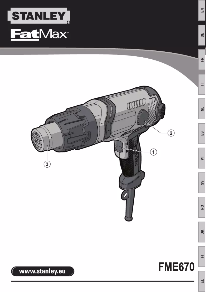 Page 1 de la notice Manuel utilisateur Stanley FME670