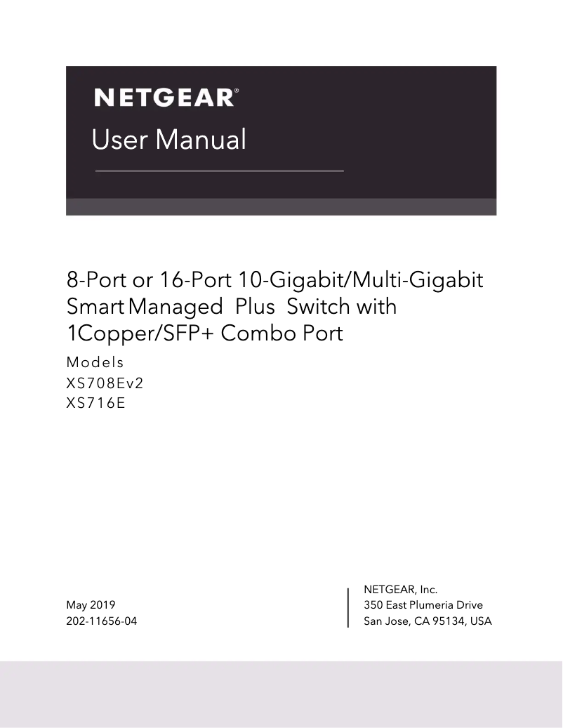 Page n°1 - Manuel utilisateur Netgear XS708Ev2