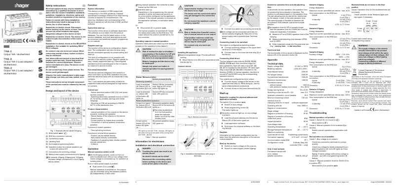 Image de la première page du manuel de l'appareil TYA610C