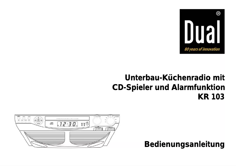 Image de la première page du manuel de l'appareil KR 103