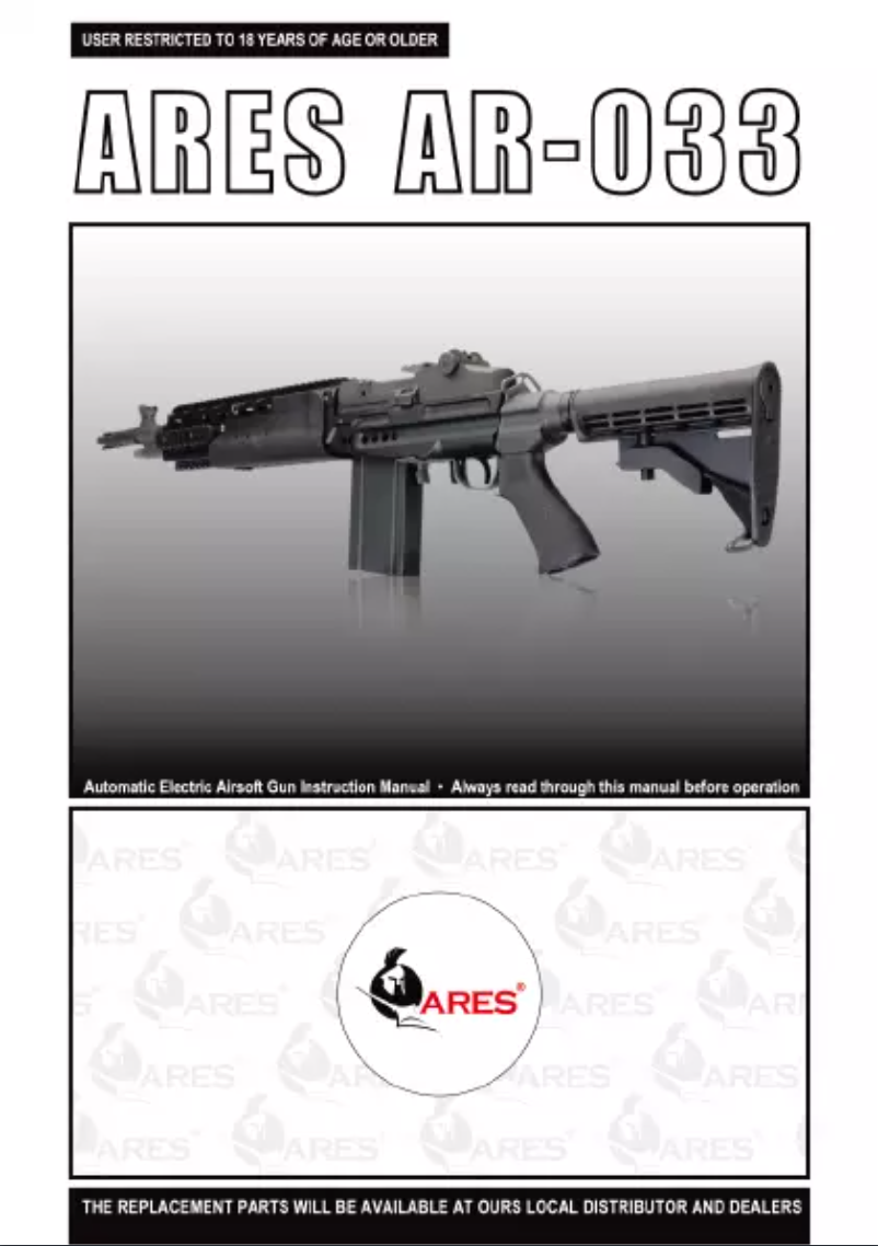 Page 1 de la notice Manuel utilisateur Ares AR-033