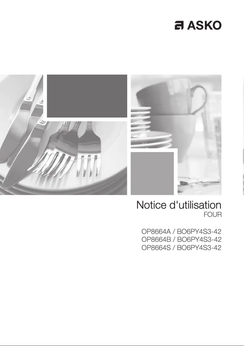 Page 1 de la notice Manuel utilisateur Asko OP8664A