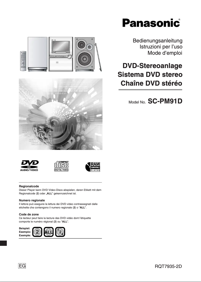 Página 1 del manual Manual de usuario Panasonic SC-PM91